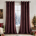 MIULEE Velvet Curtains Christmas Ruby Red 52 x 90 Inch Length Set of 2 | by MIULEE