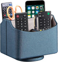 PU Leather 360° Rotatable Remote Control Holder, Nightstand TV Remote Caddy | by PUSU