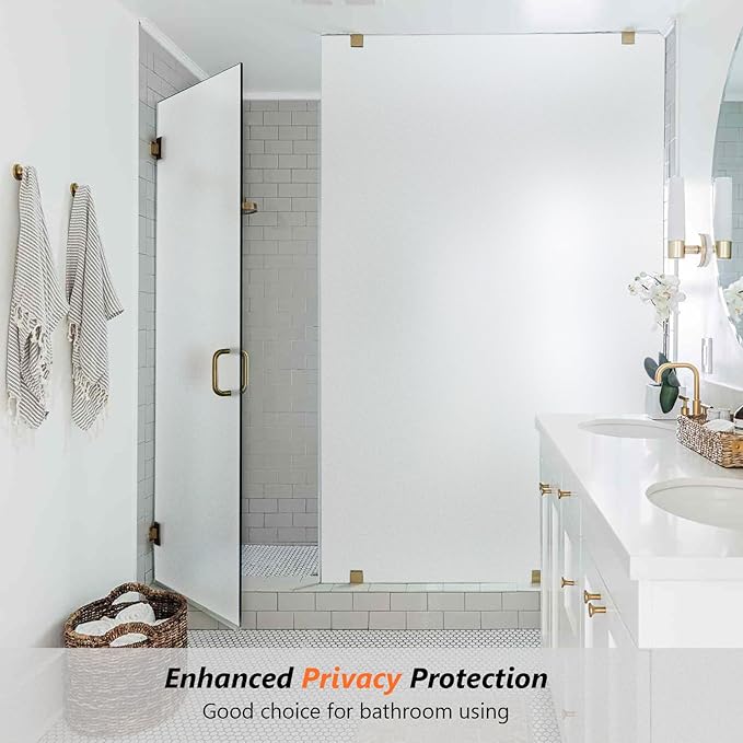 Kromapolis Frosted Glass Window Film Day & Night Privacy, 29.5″ x 78.7″ | - Image 2