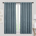 RYB HOME Stone Blue Velvet Curtains by RYBHOME