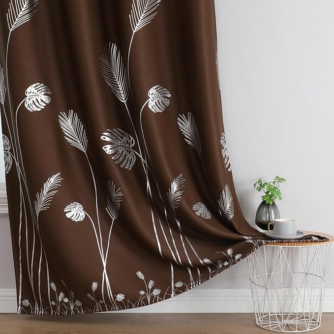 Brown Blackout Curtains 63 Inches Long, Room Darkening Curtains - Image 7