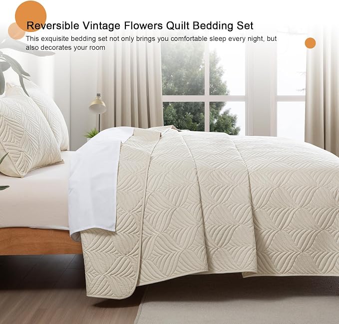 Whale Flotilla Extra Soft Twin Quilt Bedding Set, Lightweight Bedspreads | - Image 7