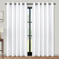 KOUFALL White Curtains for Living Room, 84 Inches Long Room Darkening Extra 72 by KOUFALL