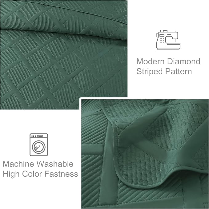 Exclusivo Mezcla Quilt King Size, Modern Striped Pattern, Lightweight Bedding - Image 5