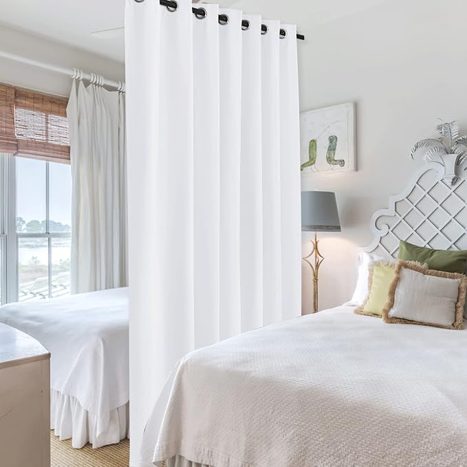 RYB HOME Extra Wide Curtains for Bedroom Closet Office Living Room Divider | - Image 4