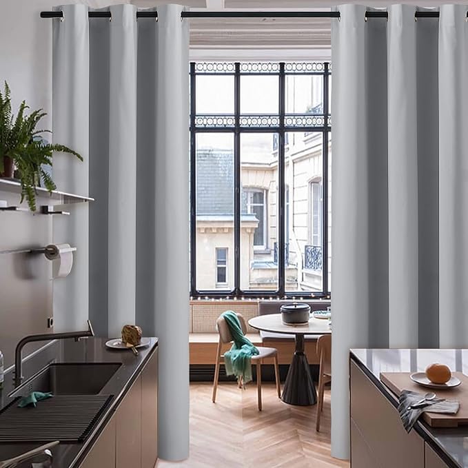 RYB HOME Blackout Curtains Room Divider - Image 2