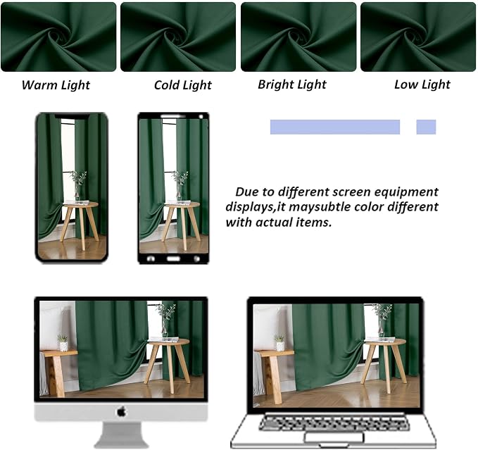 Simplebrand Ava Ever Green Short 30 Inches Blackout Curtain 2 Panels Set - Image 9