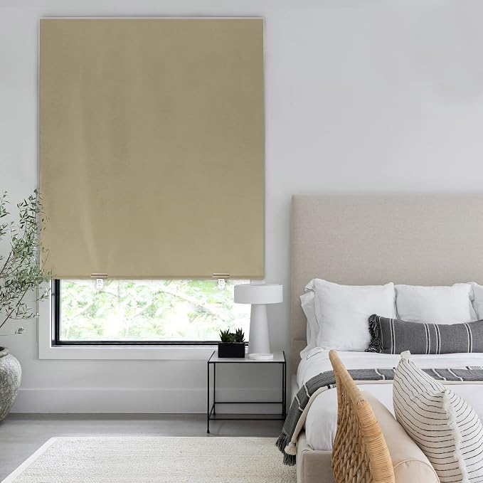 LazBlinds 100% Blackout Door Curtain, 1 Panel | No tools No Drill Cordless - Image 6