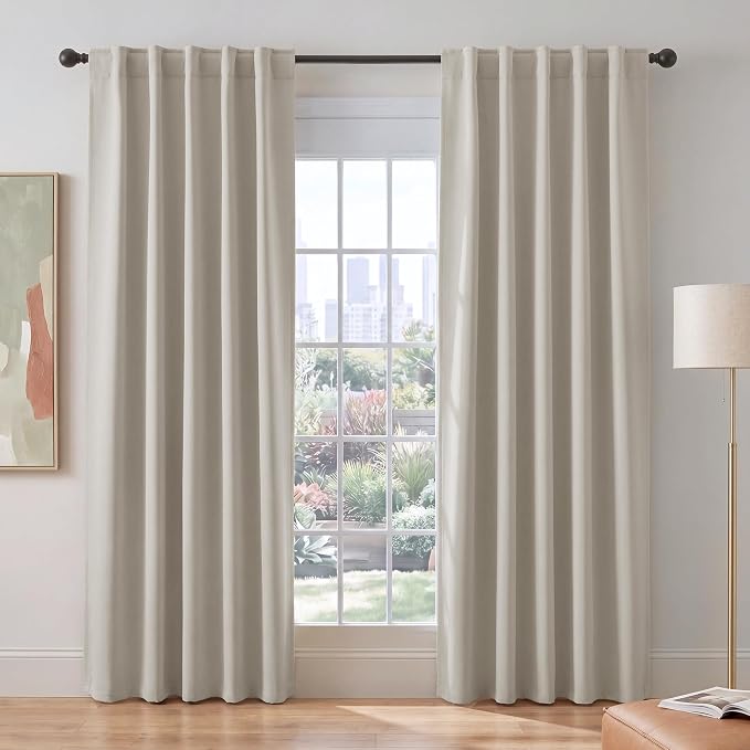 PONY DANCE Blackout Curtains, 42x84 Inch, Room Darkening Drapes by PONYDANCE