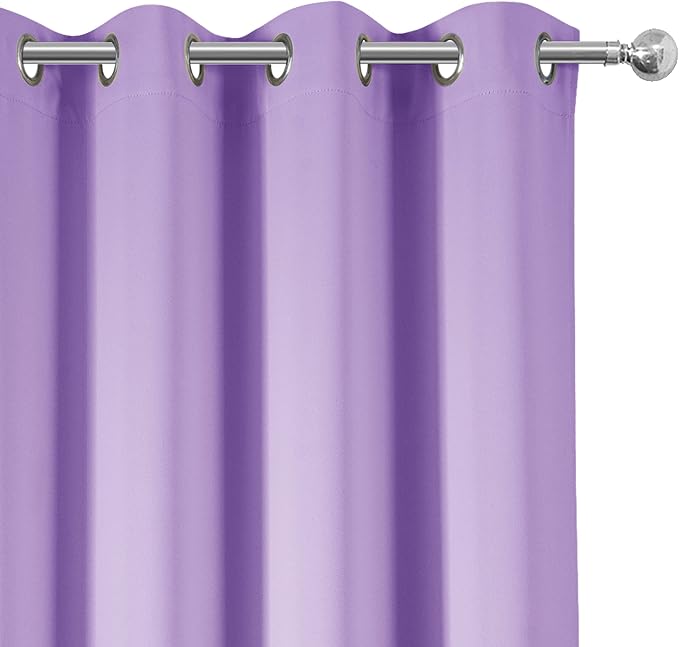 100% Blackout Curtains 52 x 95 Inch/Lavender Curtains 2 Panels - Image 8