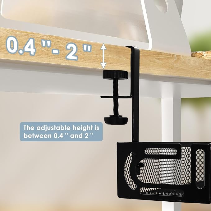 Cable Management, Cable Tray | No Drill Under Desk Cable Management Tray - Image 4