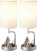 Dreamholder Table Lamp with 3 USB Charging Ports, Modern Desk Lamp with AC by Dreamholder