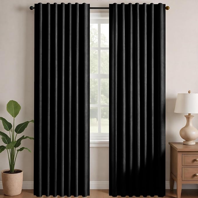 Deconovo Blackout Curtains for Bedroom 108 Inches Long | Back Tab and Rod by Unknown