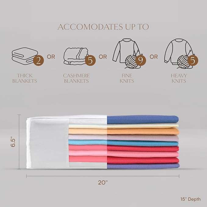 Luxury Organic Cotton Sweater and Blanket Storage Bag 20 Inch | Fits 9 Fine - Image 2