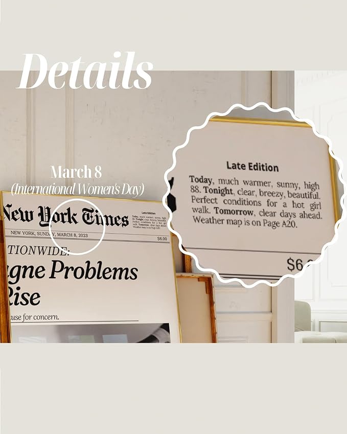 iHery 12x16in Every Hour Is Happy Hour Unframed Newspaper Wall Art | Unframed - Image 6
