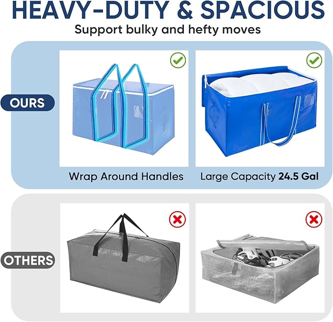 BALEINE 4-Pack Oversized Moving Bags - Image 4