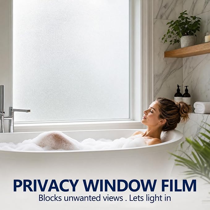 Frosted Window Privacy Film Static Cling Glass Film 17.5" x 6.5' | No Glue - Image 8
