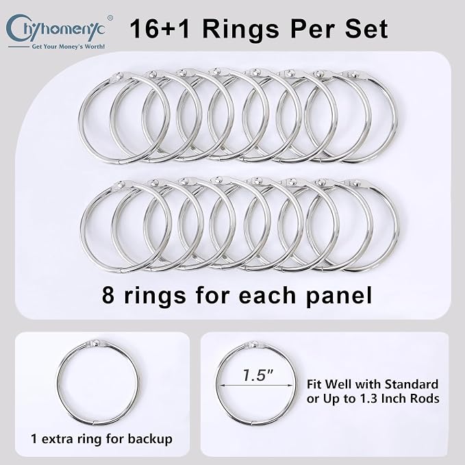 Chyhomenyc 2 Panels 100% Blackout Curtain Liners, 100% Darkening Blackout Liner - Image 3
