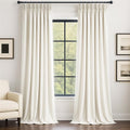 96 Inch Long Velvet Pinch Pleated Curtains by Unknown