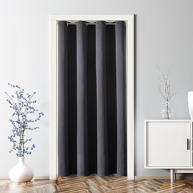 ChrisDowa Blackout Curtains Door Curtain Doorway Closet Drapes, 1 Panel | 52W x by ChrisDowa