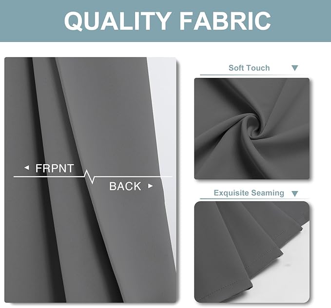 ChrisDowa Blackout Curtains for Bedroom 84 Inch Door Curtain, 1 Panel | 52W x - Image 4