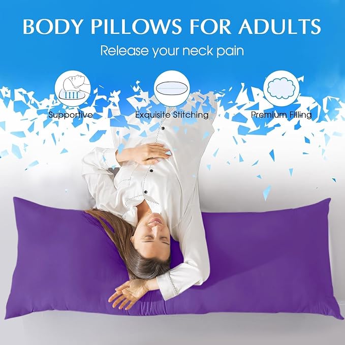 SHOUREN Large Body Pillow, Long Bed Pillow - Image 4
