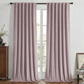 Joydeco 100% Blackout Curtains Velvet Black Out Curtain 120 Inch Drapes | by JOYDECO