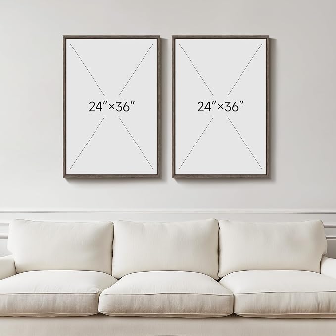 Large Framed Green Abstract Wall Art Set of 2, Modern Sage Green Canvas Prints - Image 3