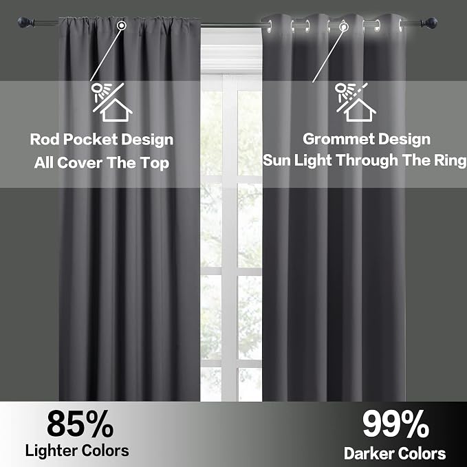 RYB HOME Short Blackout Curtains - Image 6