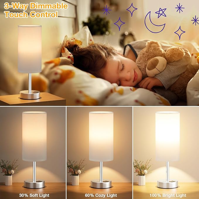 Dicoool Bedside Table Lamp for Bedroom - Image 4