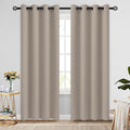 COSVIYA Grommet Room Darkening Natural Curtains 90 inch Long by COSVIYA