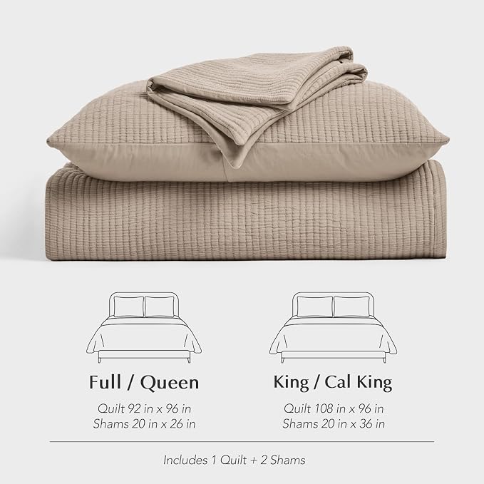 EVERGRACEHOME Cotton Gauze Matelassé Coverlet, Queen Size, Khaki Tan | Ultra - Image 9
