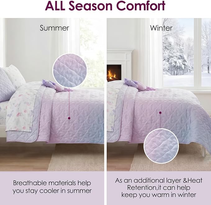 Twin Size 2 Piece Quilt Set, Bailey Printed Bedding Coverlet Set, Lightweight - Image 7
