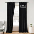 NICETOWN Black 100% Blackout Bedroom Curtains 96 inches Long 2 Panels Set | by NICETOWN