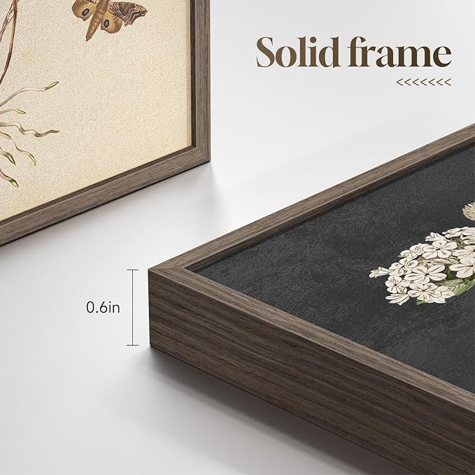 Framed Vintage Botanical Floral Wall Art - Image 6