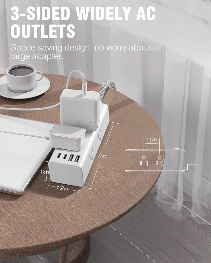 10 Ft Power Strip Surge Protector - Image 4