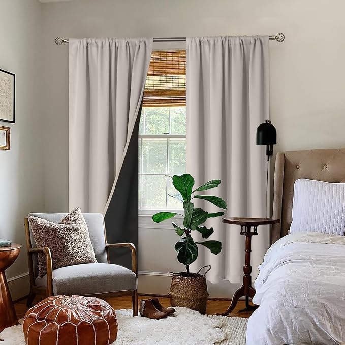 BGment Camel Blackout Curtains for Bedroom 72 Inch Length 2 Panels Set | - Image 2