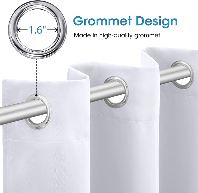 HOMEIDEAS Blackout Curtains | Room Darkening Soundproof Thermal Grommet Window - Image 4