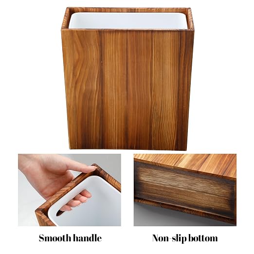 Coeusy 3 Gallon Wooden Trash Can - Image 6