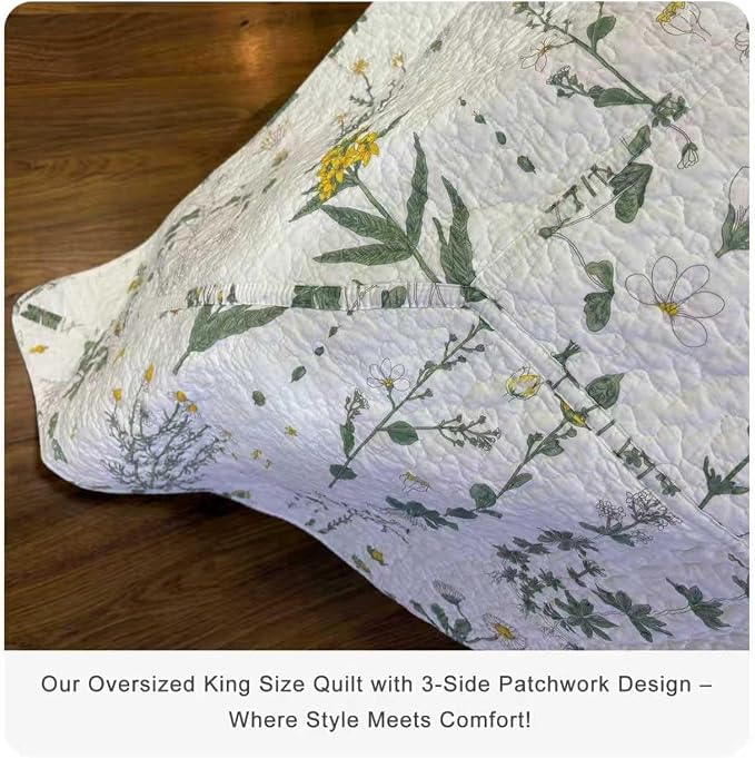 Lady Ann Oversized King Quilt 120x120, Cotton California King Size Quilted - Image 4