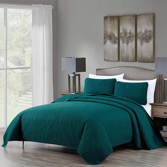 Chezmoi Collection Austin 3-piece Oversized Bedspread Coverlet Set | Oversized by ChezmoiCollection