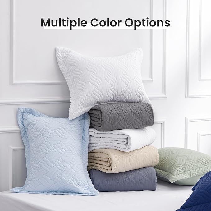 Love's cabin California King Size Quilt Bedding Set Blue Bedspread - Image 8