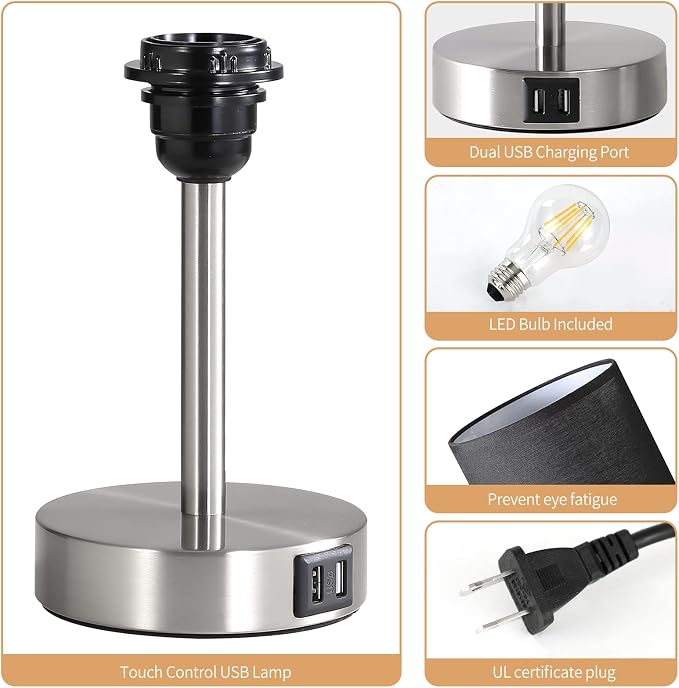 Bedside Lamp with USB Port - Image 5