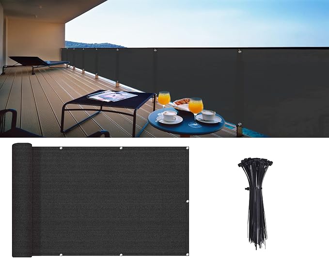 LOVE STORY 3' x 16' Balcony Privacy Screen Cover - Image 5