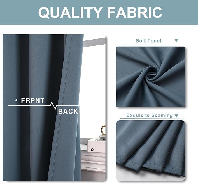 ChrisDowa Blackout Curtains Door Curtain 72 Inches Long Closet Drapes | 42W x - Image 4