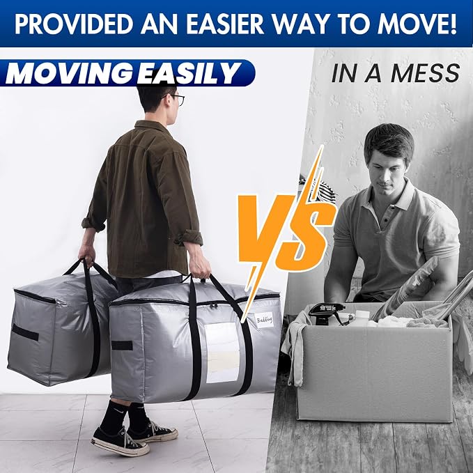 TAILI 12 Pack Silver XXL Moving Bags, Storage Bags - Image 6