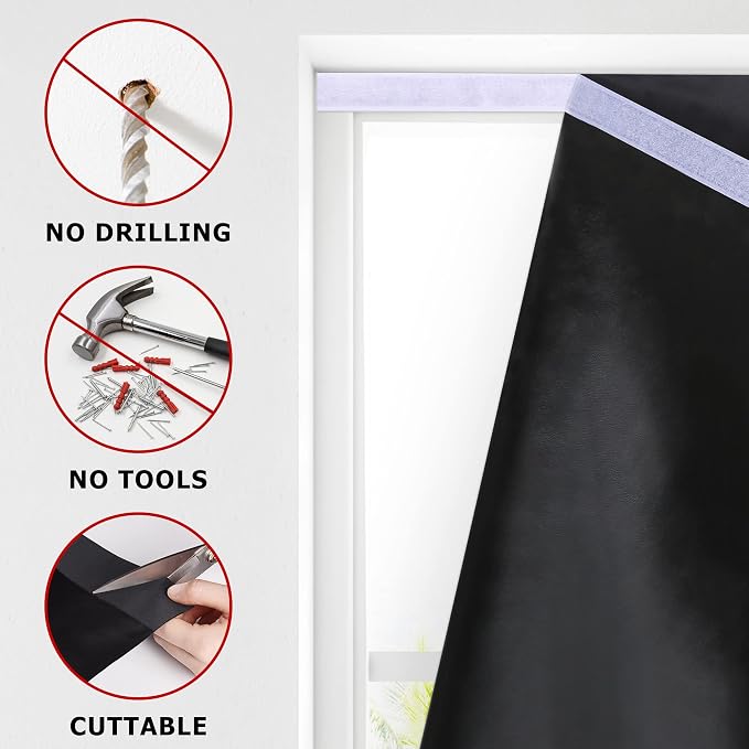 LazBlinds 100% Blackout Roller Shades, Thermal Insulated UV Protection Privacy - Image 3