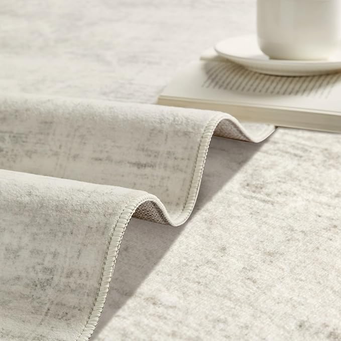 Latte&Fog Washable Hallway Runner Rug 2x6 Non Slip Ivory Rugs - Image 6