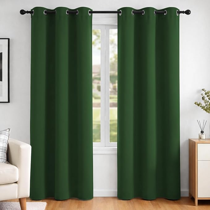 Deconovo Blackout Curtains for Bedroom and Living Room 72 Inches Long | Black by Unknown