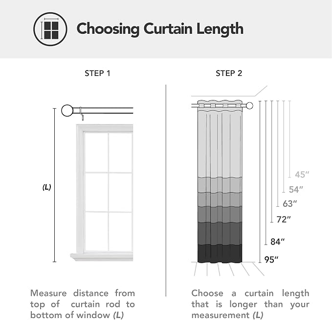Deconovo Curtains for Living Room, Pattern Blackout Curtains 63 Inches Long | - Image 6